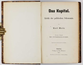Das Kapital, Kritik der politischen Oekonomie. Vol. 1: Der Produktionsprocess des Kapitals.