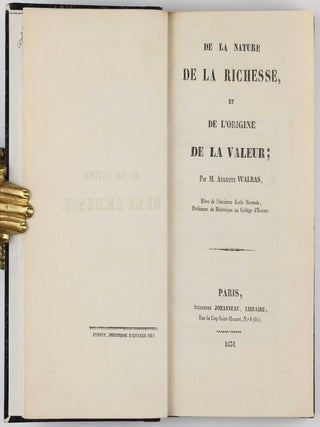 De la nature de la richesse et de l'origine de la valeur.