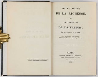 De la nature de la richesse et de l'origine de la valeur.