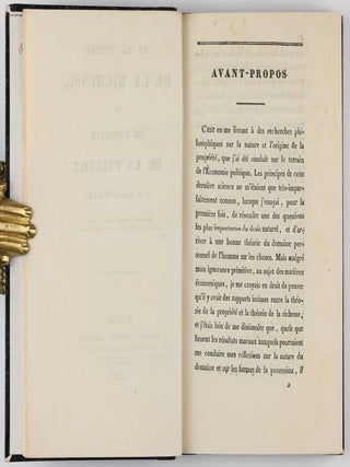 De la nature de la richesse et de l'origine de la valeur.