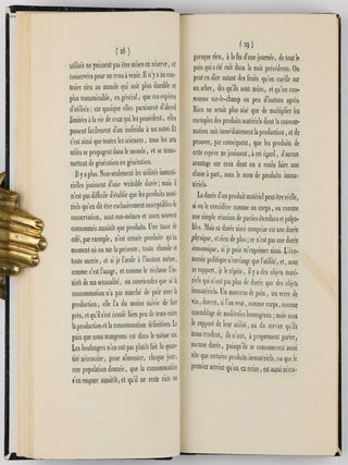 De la nature de la richesse et de l'origine de la valeur.