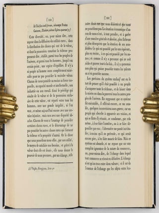 De la nature de la richesse et de l'origine de la valeur.