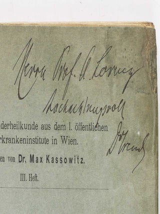 Klinische Studie &uuml;ber die halbseitige Cerebrall&auml;hmung der Kinder. Beitr&auml;ge zur Kinderheilkunde aus dem 1. &ouml;ffentlichen Kinderkranken-Institute in Wien. Herausgegeben von Dr. Max Kassowitz. III. Heft.
