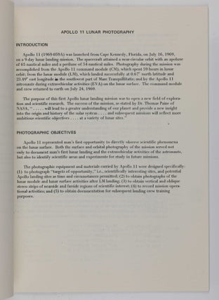 Apollo 11 Lunar Photography (NSSDC ID NO. 69-059A-01).