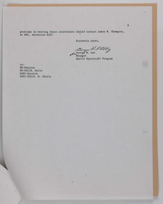 Apollo Storage List Mission AS 506 CM 107/LM-5. Apollo 11 / July 15, 1969.
