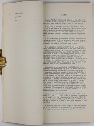 APOLLO 11 Mission Report. NASA SP-238.