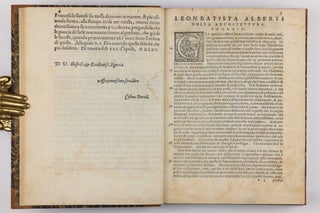 L'architettura di Leon Batista Alberti tradotta in lingua fiorentina da Cosimo Bartoli gentilhuomo, & academico fiorentino. Con la aggiunta de' disegni.