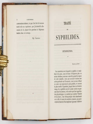 Traité des syphilides ou maladies vénériennes de la peau, precedee de considerations sur la syphilis, son origine, sa nature etc.