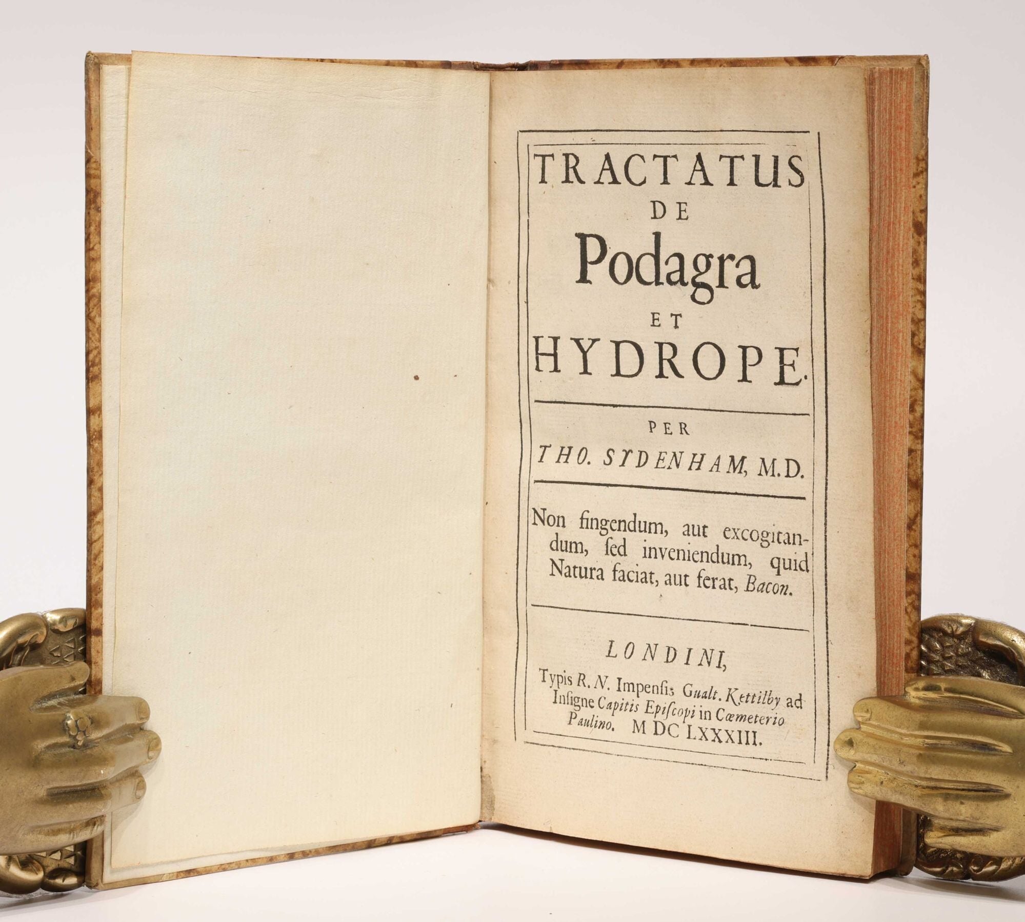 Tractatus de podagra et hydrope | Thomas SYDENHAM | 1st Edition