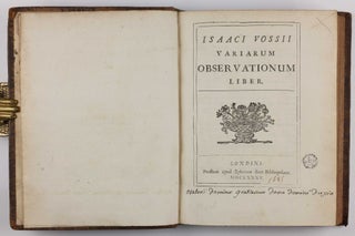 Variarum Observationum Liber; Observationum ad Pomp. Melam Appendix.