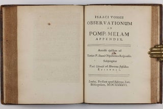 Variarum Observationum Liber; Observationum ad Pomp. Melam Appendix.