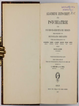 &Uuml;ber eine eigenartige Erkrankung der Hirnrinde. In: Allgemeine Zeitschrift f&uuml;r Psychiatrie und physisch-gerichtliche Medizin, Vol. 64, No 1, pp. 146-148.