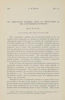 Item #004059 On computable numbers, with an application to the Entscheidungsproblem. In:...