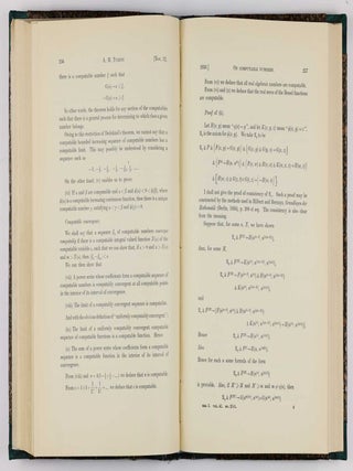 On computable numbers, with an application to the Entscheidungsproblem. In: Proceedings of the London Mathematical Society, 2nd series, vol. 42, pp. 230-265.