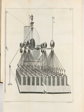 Beschryving eener ongemeen groote electrizeer-machine, geplaatst in Teyler's Museum te Haarlem - Description d'une tr&egrave;s grande machine &eacute;lectrique, plac&eacute;e dans le Mus&eacute;um de Teyler &agrave; Haarlem, et des exp&eacute;riments faits par le moyen de cette machine / Eerste vervolg der proefneemingen, gedaan met Teyler's electrizeer-machine - Premi&egrave;re continuation des exp&eacute;riences faites par le moyen de la machine &eacute;lectrique Teylerienne / Tweede vervolg der proefneemingen gedaan met Teyler's elektrizeer-machine - Seconde continuation des exp&eacute;riences, faites par le moyen de la machine &eacute;lectrique Teylerienne.
