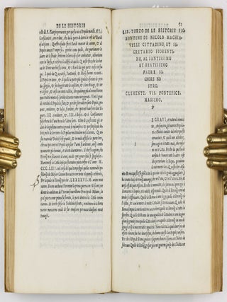 Historie di Nicolo Machiavegli cittadino, et segretario Fiorentino, al santissimo et beatissimo padre signor nostro Clemente Settimo Pontefice Massimo...