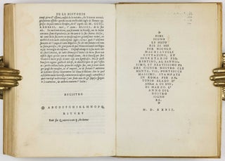 Historie di Nicolo Machiavegli cittadino, et segretario Fiorentino, al santissimo et beatissimo padre signor nostro Clemente Settimo Pontefice Massimo...