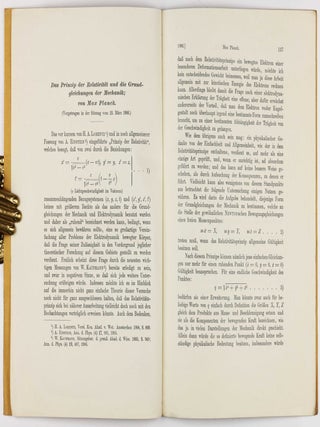 Das Prinzip der Relativität und die Grundgleichungen der Mechanik. Offprint from: Verhandlungen der Deutschen Physikalischen Gesellschaft (K.Scheel, editor), 1906, vol. 8, no. 7, pp. 136-141.