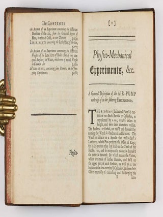 Physico-Mechanical Experiments on Various Subjects. Containing an Account of several Surprizing Phenomena touching Light and Electricity.
