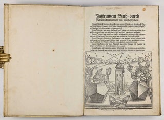 Underweysung der messung, mit dem Zirckel un richtscheyt in Linien ebnen unnd gantzen corporen. / Instrument Buch.
