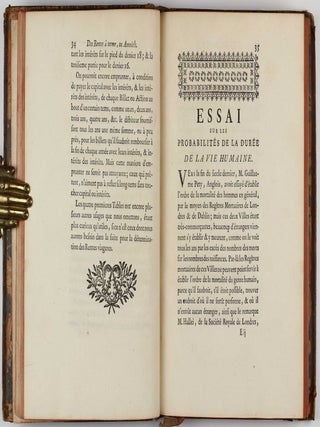 Essai sur les Probabilités de la Durée de la Vie Humaine.