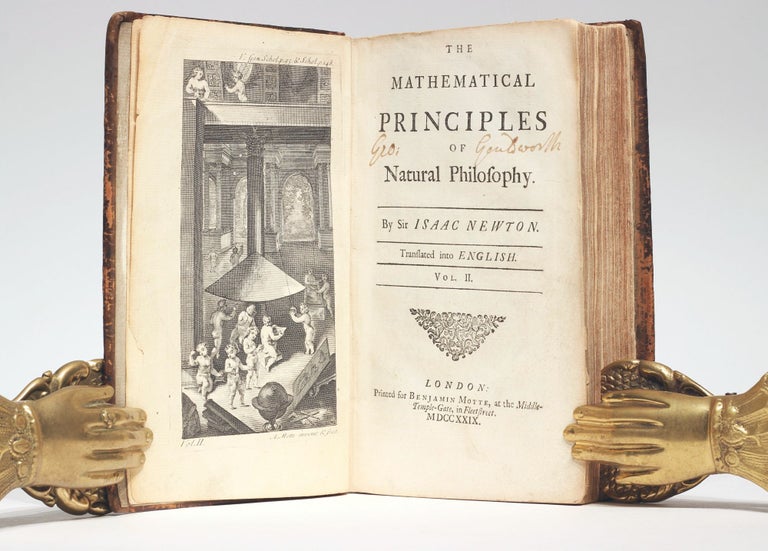 Item #102406 The Mathematical Principles of Natural Philosophy. Translated by Andrew Motte. To Which are Added, the Laws of the Moon´s Motion, according to Gravity. Two volumes. Isaac NEWTON.